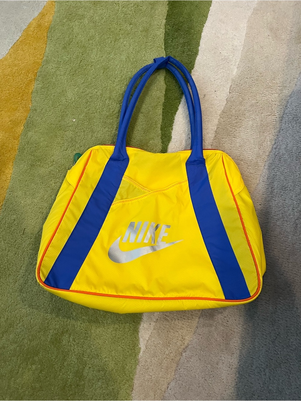 Nike Yellow & Blue Everyday Tote Bag Puffer Zip Pouch